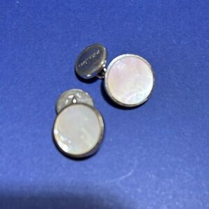 Prada Silver and mother of pearl cuff links